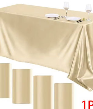Rechthoekig Satijnen Tafelkleed – Elegant Tafelkleed voor Feesten en Diners