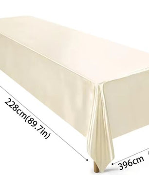 Rechthoekig Satijnen Tafelkleed – Elegant Tafelkleed voor Feesten en Diners
