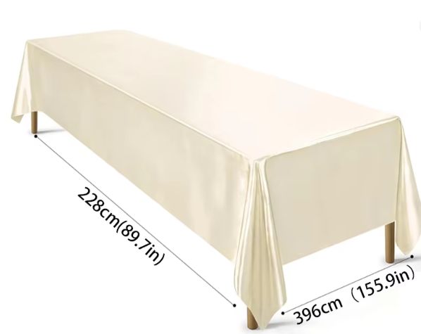 Rechthoekig Satijnen Tafelkleed – Elegant Tafelkleed voor Feesten en Diners