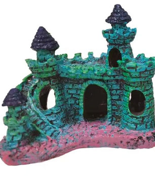 Aquarium Kasteel Decoratie – Hars Ornament met Grotten voor Vissenkom en Aquarium