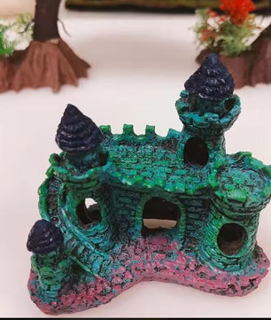 Aquarium Kasteel Decoratie – Hars Ornament met Grotten voor Vissenkom en Aquarium