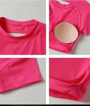 Dames Sport Crop Top – Backless Fitness Top met Stretch en Sneldrogend Materiaal
