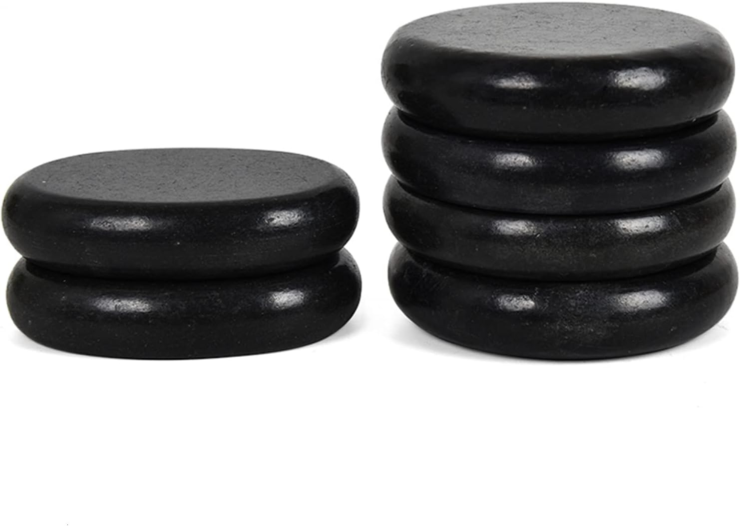 Set van 6 Hot Stone Massagestenen – Basalt Stenen voor Ontspanning en Spierherstel