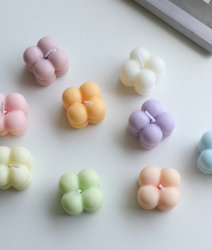 Mini Kubus Aromatherapie Kaars – Decoratieve Geurkaars voor Sfeer en Cadeau