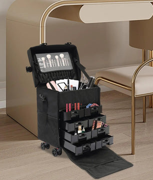 Multifunctionele Kapperstas met Wielen – Professionele Beauty Trolley met 8 Laden