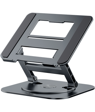 360° Draaibare Laptopstandaard Aluminium – Verstelbare Bureauverhoger voor Notebook