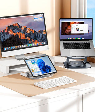 360° Draaibare Laptopstandaard Aluminium – Verstelbare Bureauverhoger voor Notebook