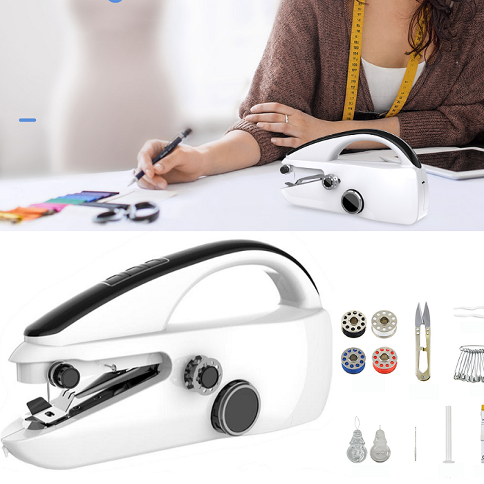 Draagbare Mini Naaimachine – Handheld Elektrisch, 2 Snelheden, Compact en Gebruiksvriendelijk