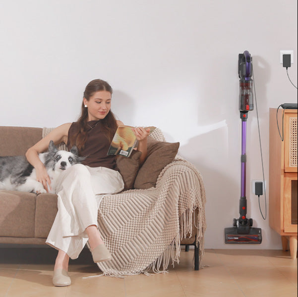 Draadloze Stofzuiger 500W – 60 kPa Zuigkracht, 60 Min Werktijd en 3 Reinigingsmodi