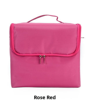 Meerlaagse Make-up Tas – Waterdichte Cosmetische Organizer voor Reizen