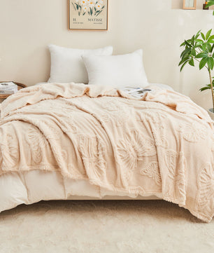 Luxe Gebreide Deken – Zachte Fleece Sherpa voor Bank en Kantoor