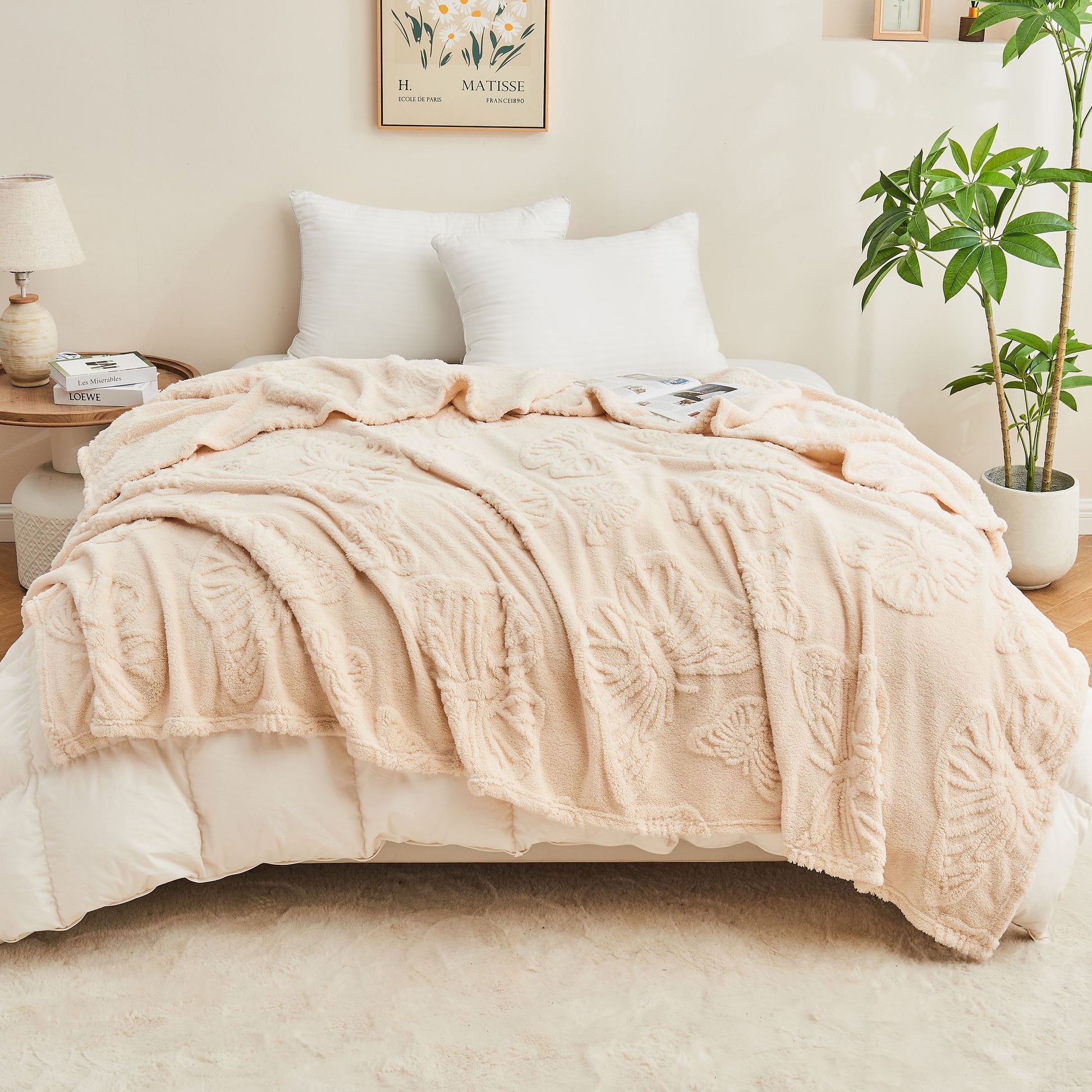Luxe Gebreide Deken – Zachte Fleece Sherpa voor Bank en Kantoor