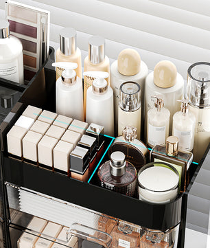 Roterende Make-up Organizer met Laden – Borstelhouder en Cosmetica Opbergdoos