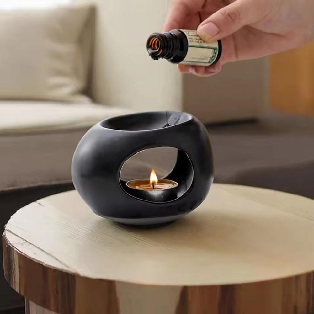 Keramische Aromatherapiebrander – Olieverspreider en Kaarsverwarmer voor Sfeervolle Decoratie