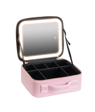 Make-up Koffer met Spiegel en Verdelers – Waterdichte Cosmetische Organizer