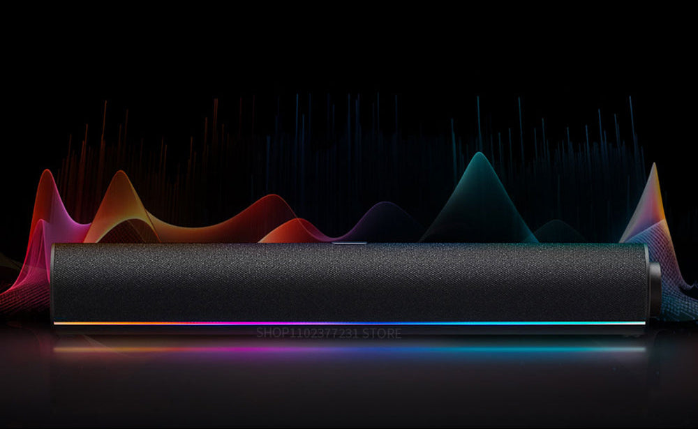 Computer Speakers met RGB Verlichting – Bluetooth 5.0 Stereo Geluid en Microfoon