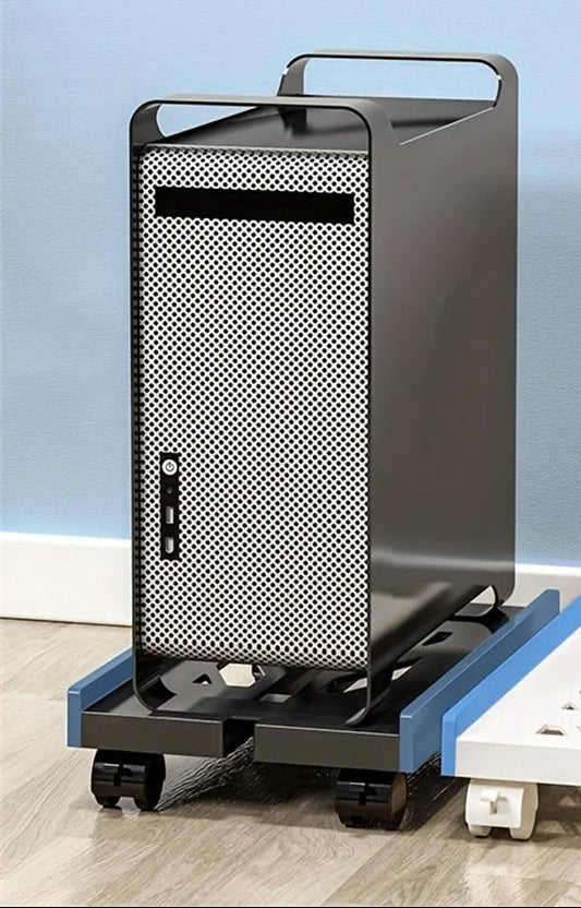 Verstelbare PC Torenstandaard met Wielen – Mobiele CPU Houder voor Onder Bureau