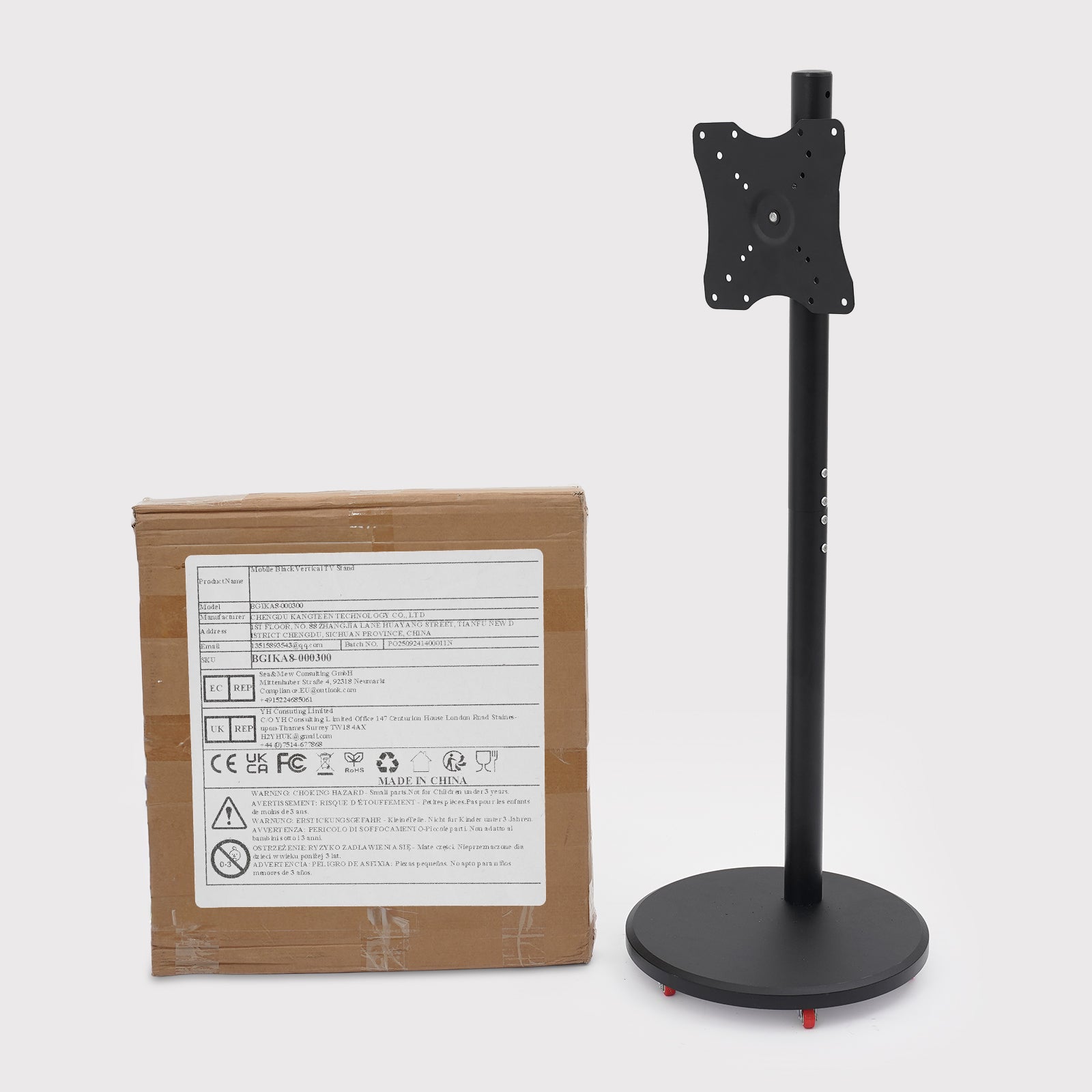 Mobiele TV Standaard 10–42 inch – Draaibaar en In Hoogte Verstelbaar met Wielen