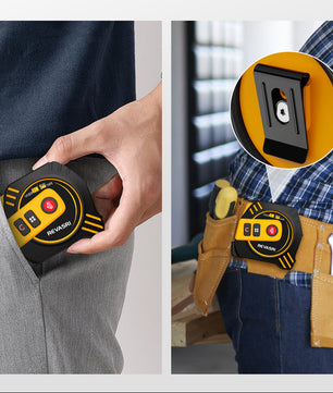 2-in-1 Laser Meetlint met LCD Scherm en Stalen Rolmaat