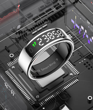 Slimme Ring met Touch Display en Draadloos Opladen – Gezondheidsmonitor en Waterdicht