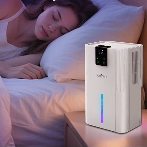 Compacte Luchtontvochtiger 2800 ml – Stil met Touch Display, Timer en RGB Verlichting