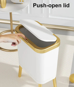 Sedia Prullenbak (15 Liter) - Wit / Goud