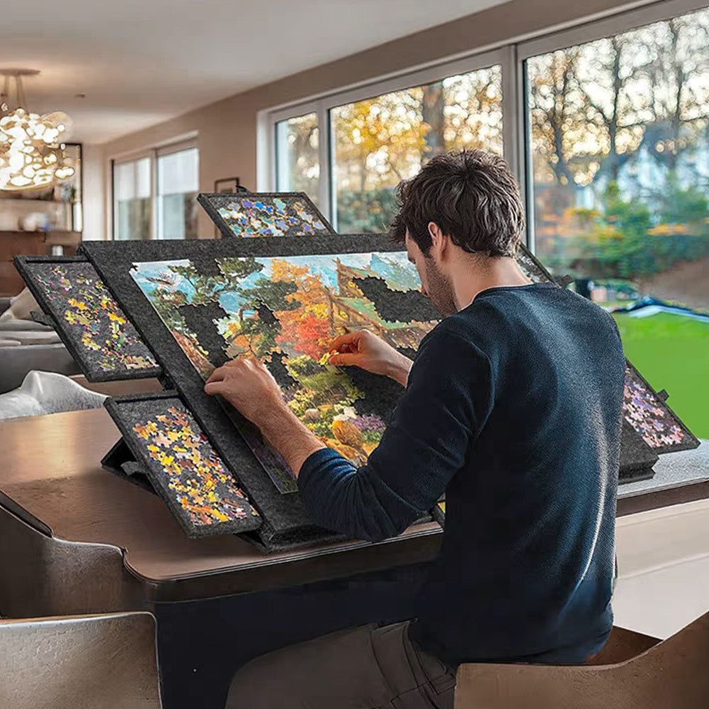 Puzzelbord met 6 Laden – Draagbare Puzzeltafel voor 1000 Stukjes