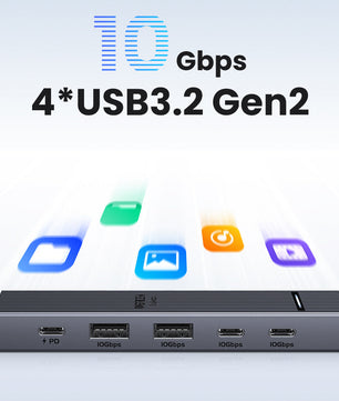 USB-C Hub 10Gbps met 4K 60Hz HDMI en PD Opladen – Multifunctioneel Docking Station