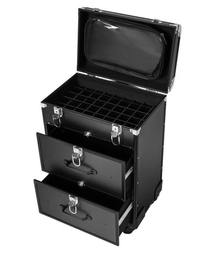 Rollende Make-up Koffer met 3 Laden – Professionele Beauty Trolley met Wielen