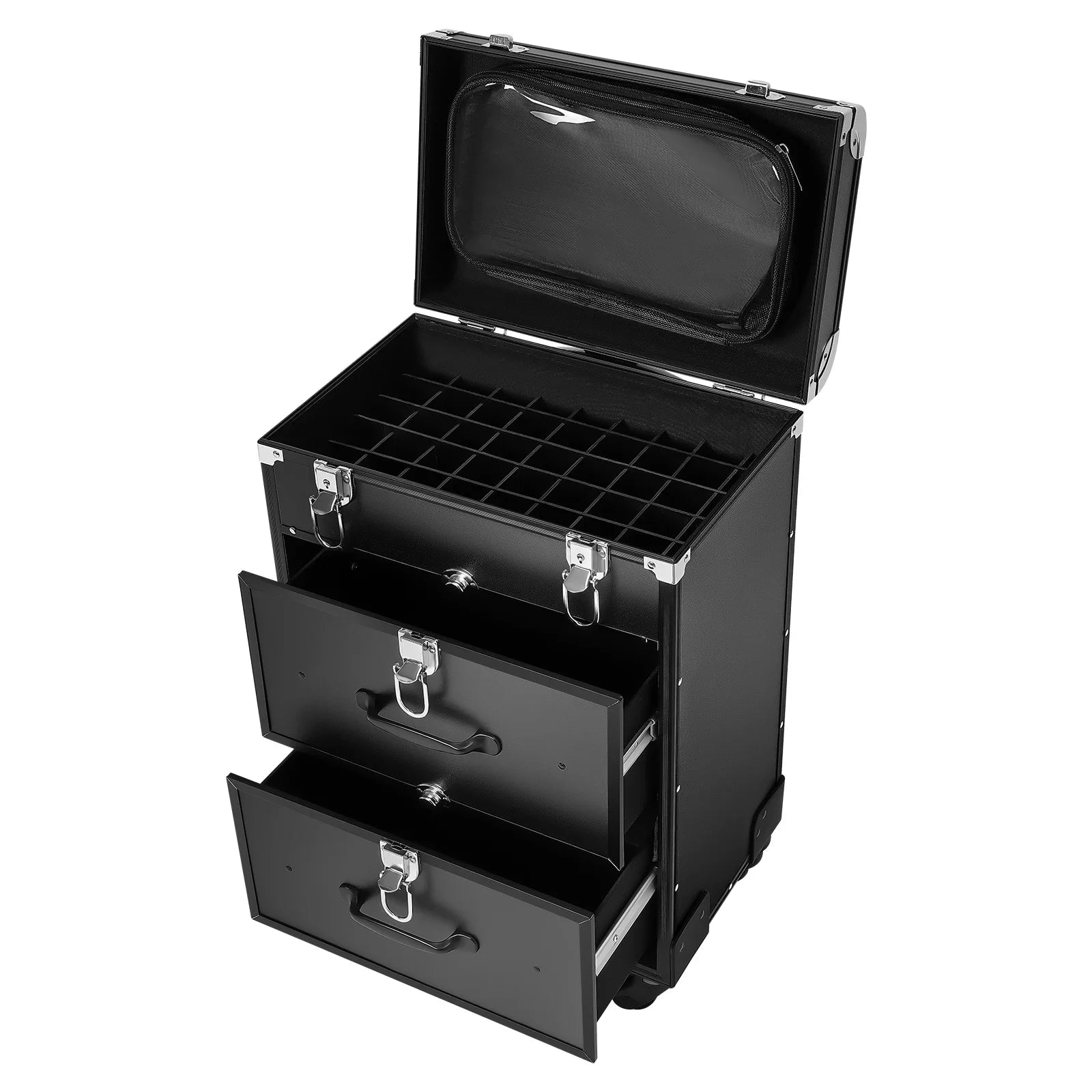 Rollende Make-up Koffer met 3 Laden – Professionele Beauty Trolley met Wielen