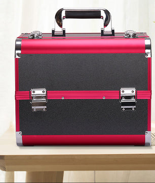 Aluminium Make-up Koffer – Draagbare Cosmetische Organizer met Handvat