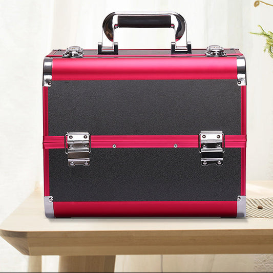 Aluminium Make-up Koffer – Draagbare Cosmetische Organizer met Handvat