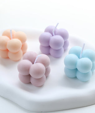 Mini Kubus Aromatherapie Kaars – Decoratieve Geurkaars voor Sfeer en Cadeau