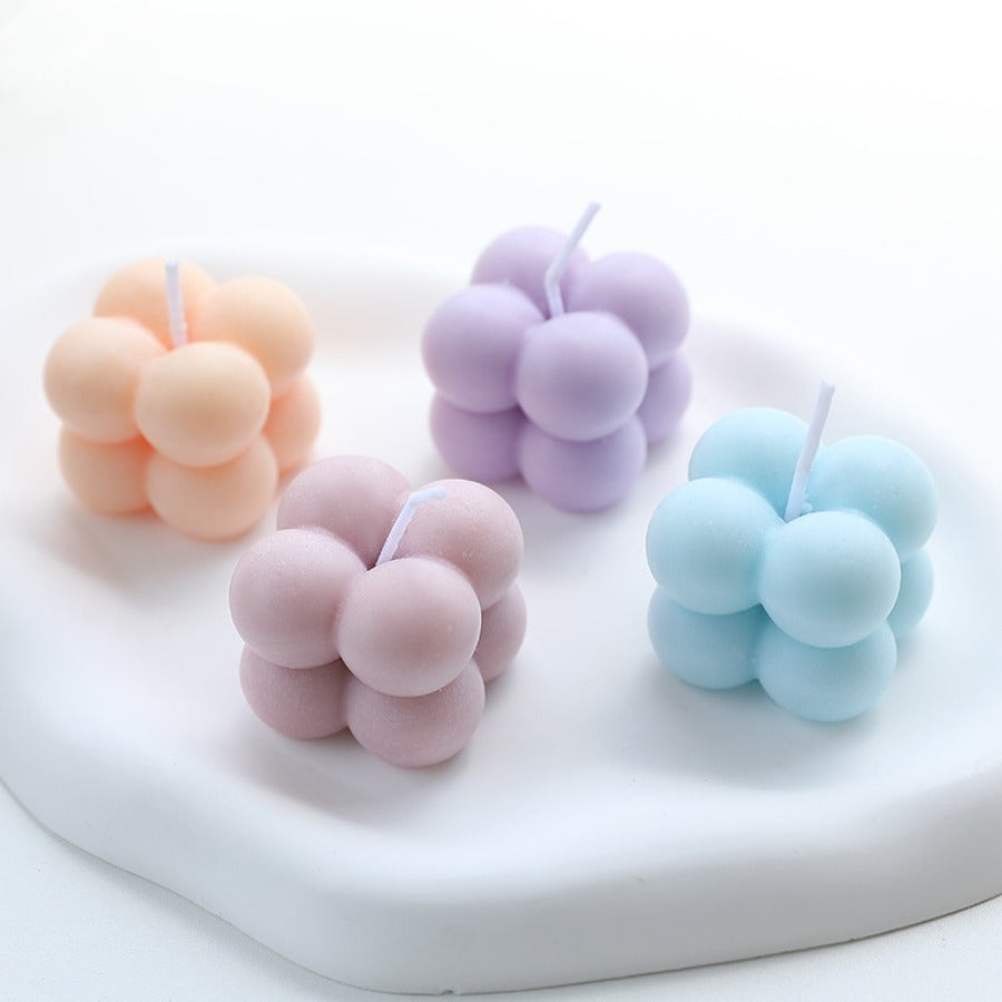 Mini Kubus Aromatherapie Kaars – Decoratieve Geurkaars voor Sfeer en Cadeau