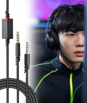 Headset Audio Kabel met Inline Mute – 2m Vervangingskabel voor Gaming Headsets