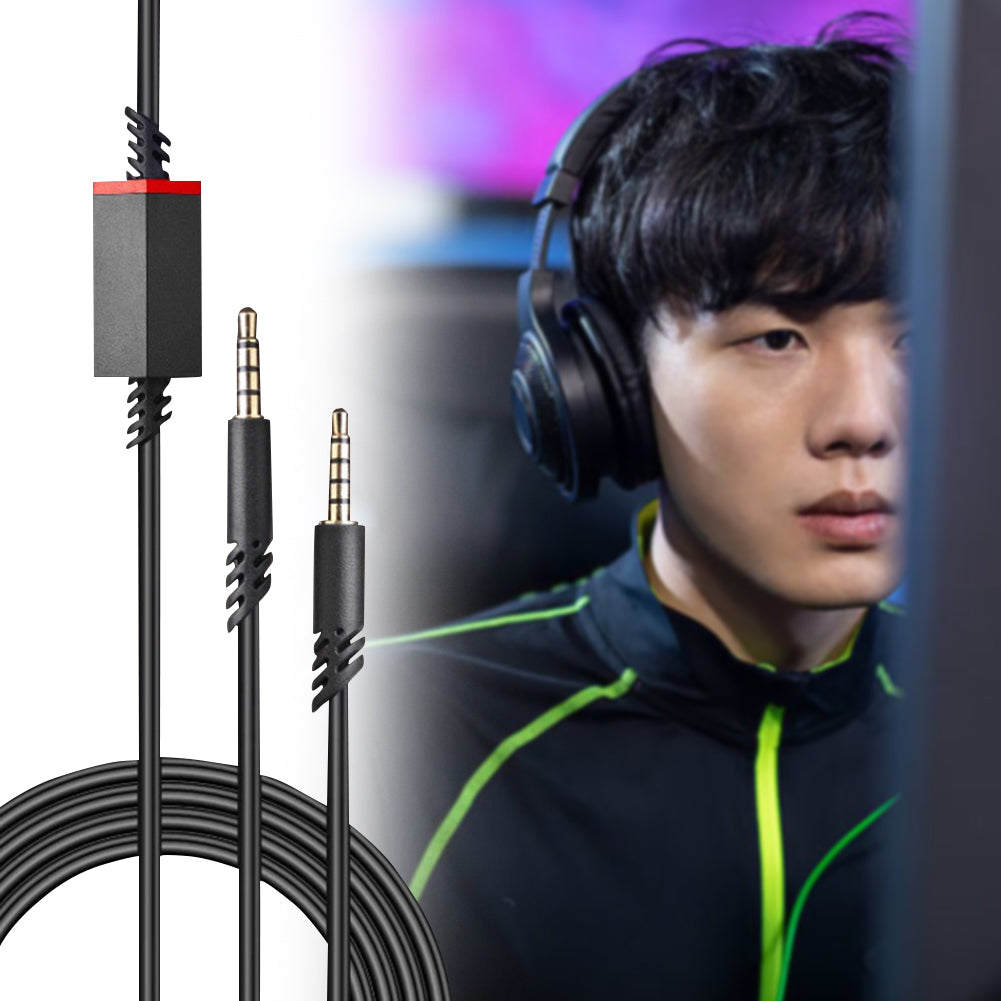 Headset Audio Kabel met Inline Mute – 2m Vervangingskabel voor Gaming Headsets