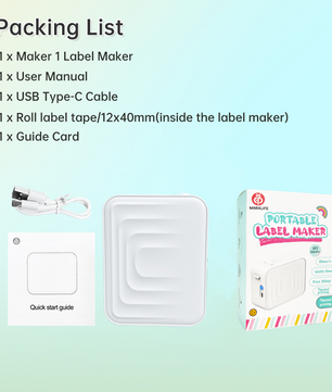 Draagbare Mini Bluetooth Stickerprinter – Inktloze Thermische Labelprinter voor Labels en Organisatie