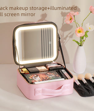 Make-up Koffer met Spiegel en Verlichting – Waterdichte Organizer met Verdelers