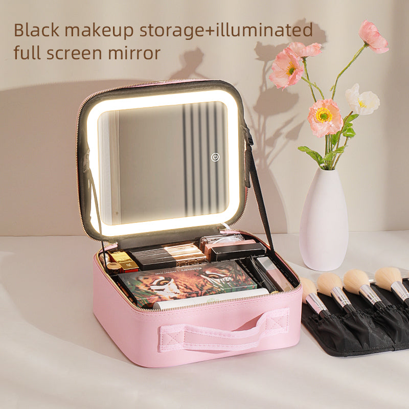 Make-up Koffer met Spiegel en Verlichting – Waterdichte Organizer met Verdelers
