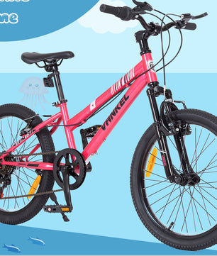 20 Inch Kinder Mountainbike – Met 6 Versnellingen, Achtervering en V-Brakes, Lichtgewicht en Sportief