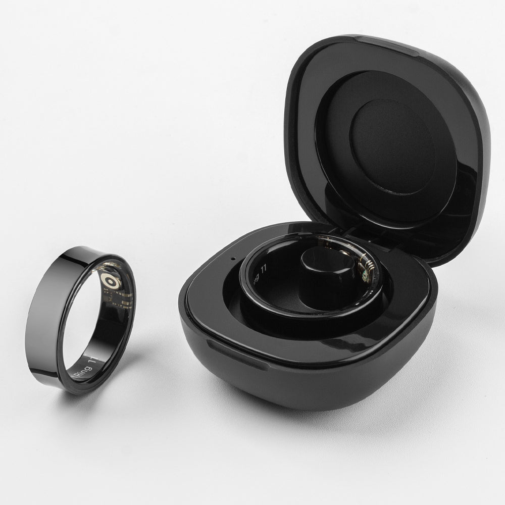 Slimme Ring met Oplaadetui – Hartslag, Temperatuur en Slaapmonitor