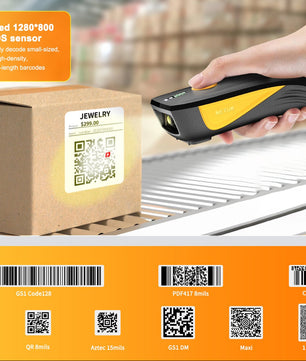 Draadloze QR- en Barcodescanner – Bluetooth 1D/2D Scanner voor Inventaris en POS Systemen