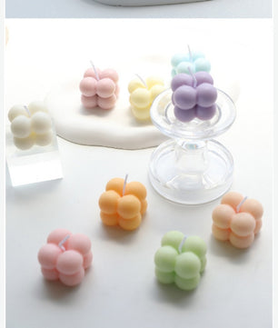 Mini Kubus Aromatherapie Kaars – Decoratieve Geurkaars voor Sfeer en Cadeau