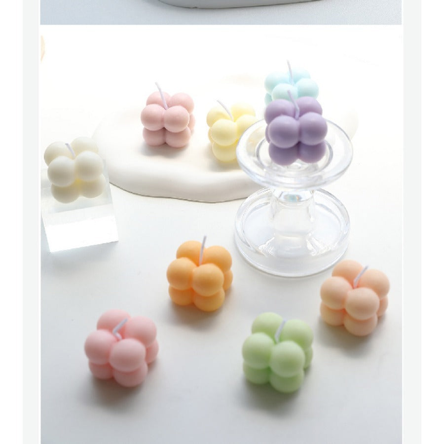 Mini Kubus Aromatherapie Kaars – Decoratieve Geurkaars voor Sfeer en Cadeau