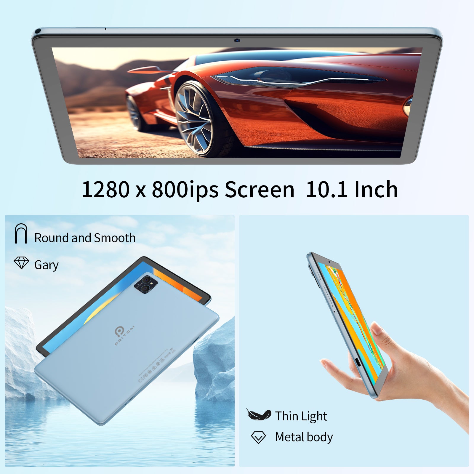 10 Inch Android Tablet met WiFi6 en 128 GB Opslag – Octa-Core Tablet met IPS Scherm en Lange Batterijduur