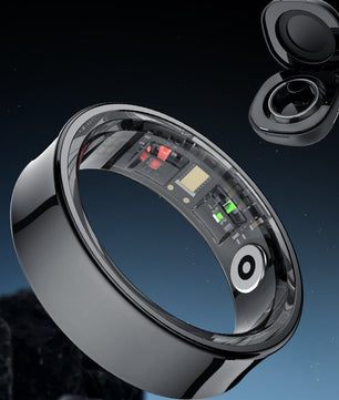 Smart Ring met Oplaadetui – Gezondheidsmonitor, Slaaptracker en Temperatuurmeting