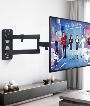 Universele TV Muurbeugel 17–55 inch – Draaibaar en Kantelbaar met Scharnierende Armen