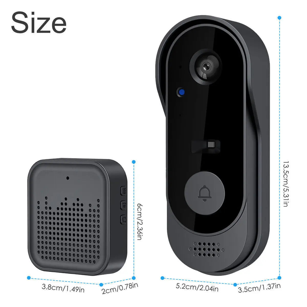 Draadloze Video Deurbel met Camera Wifi HD Nachtzicht
