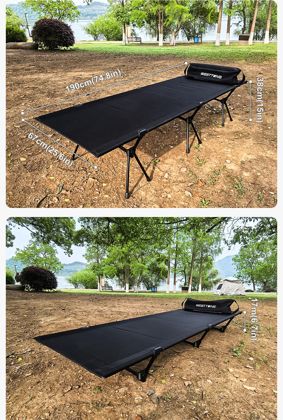 Ultralicht Opvouwbaar Campingbedje – Duurzaam Aluminium en Mesh Ligbed voor Reizen, Kamperen en Backpacken