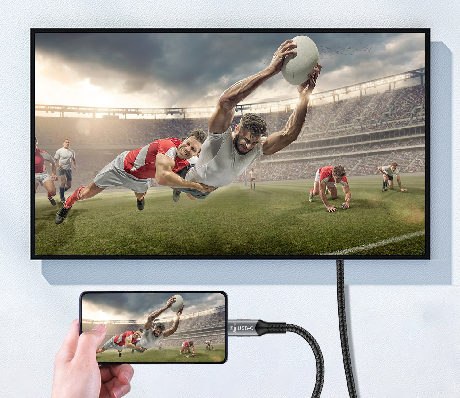 USB-C naar HDMI Kabel – 8K 60Hz / 4K 120Hz Adapter voor TV en Monitor
